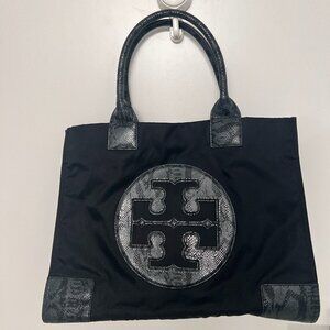 Rare - Tory Burch Ella Snakeskin Tote Bag